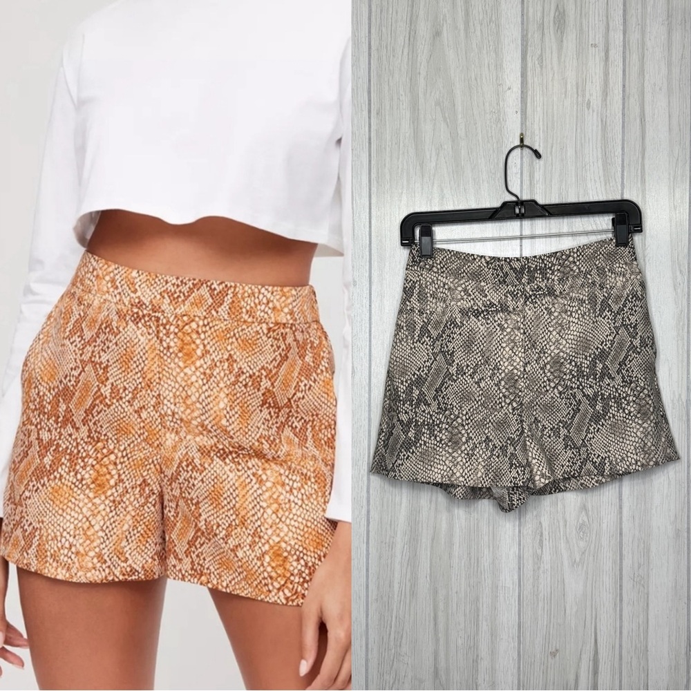Aritzia Babaton Conan Pull On Shorts Snakeskin Snake Print size 2